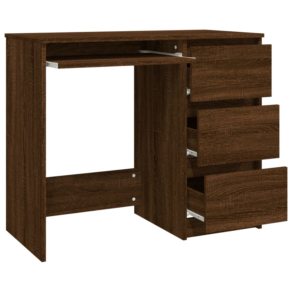 vidaXL Radni stol boja smeđeg hrasta 90x45x76 cm od konstruiranog drva