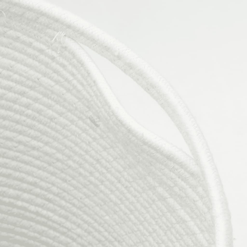 vidaXL Košara za pohranu s poklopcem bijela i crna Ø 37 x 50cm pamučna