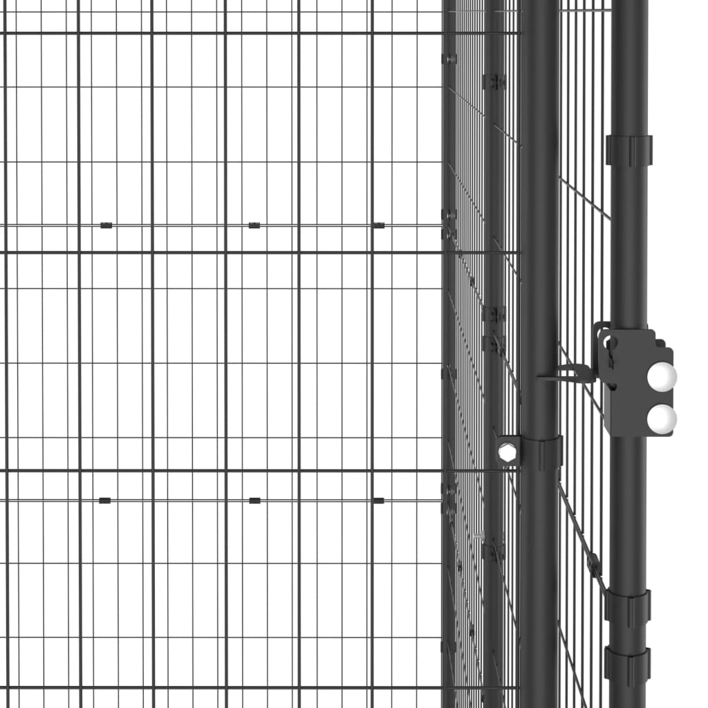 vidaXL Vanjski kavez za pse s krovom čelični 14,52 m²