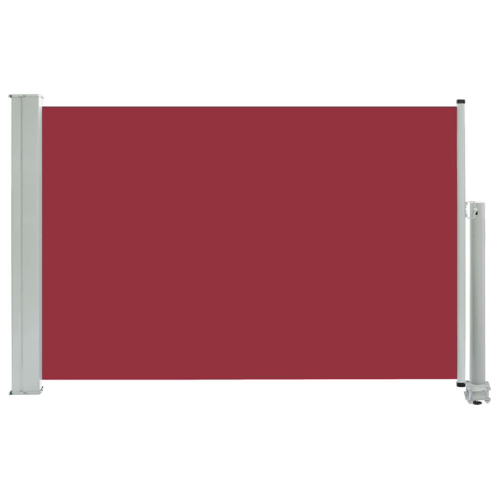 vidaXL Uvlačiva bočna tenda za terasu 60 x 300 cm crvena
