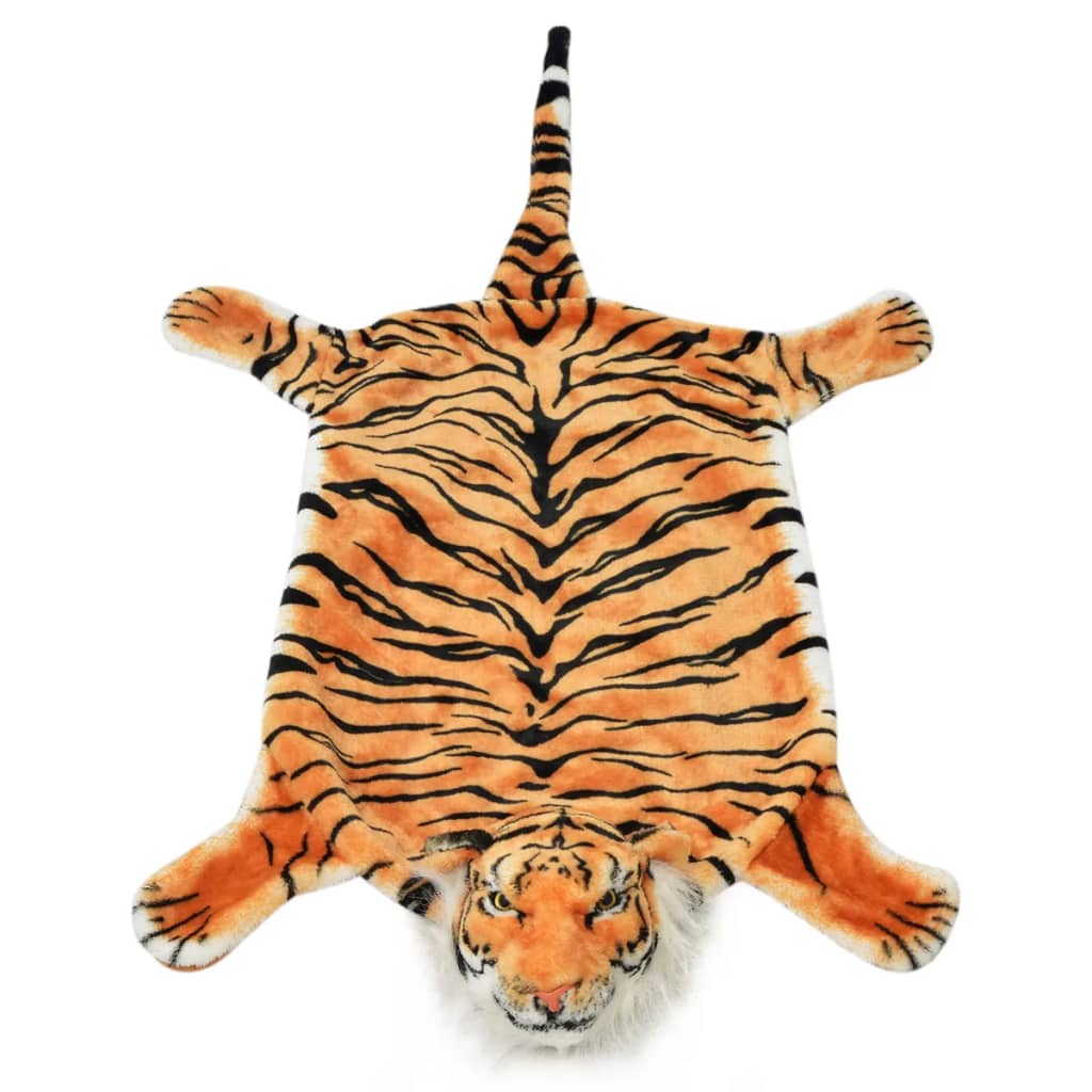 vidaXL Tepih Tigar od Pliša 144 cm Smeđi
