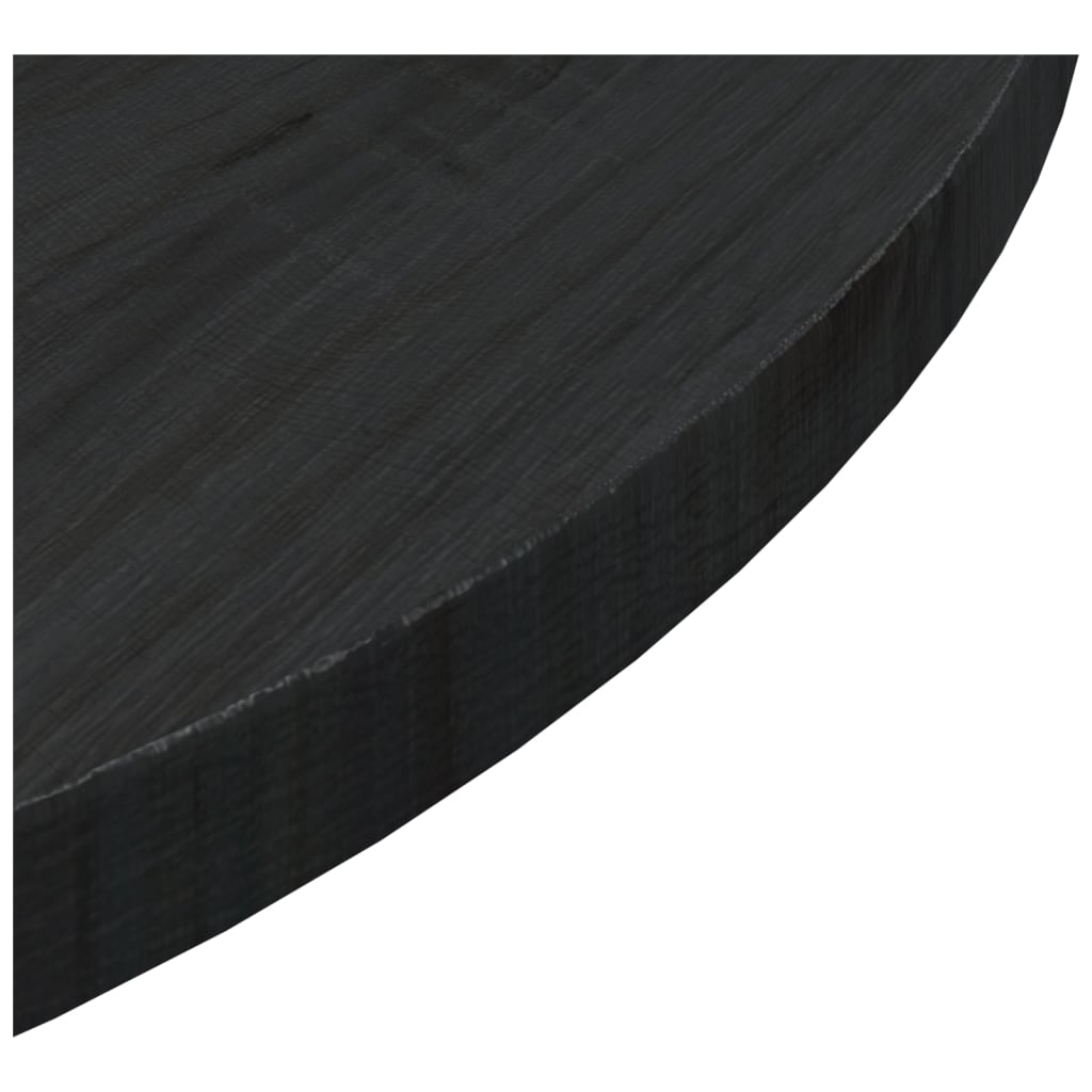 vidaXL Ploča za stol crna Ø 60 x 2,5 cm od masivne borovine
