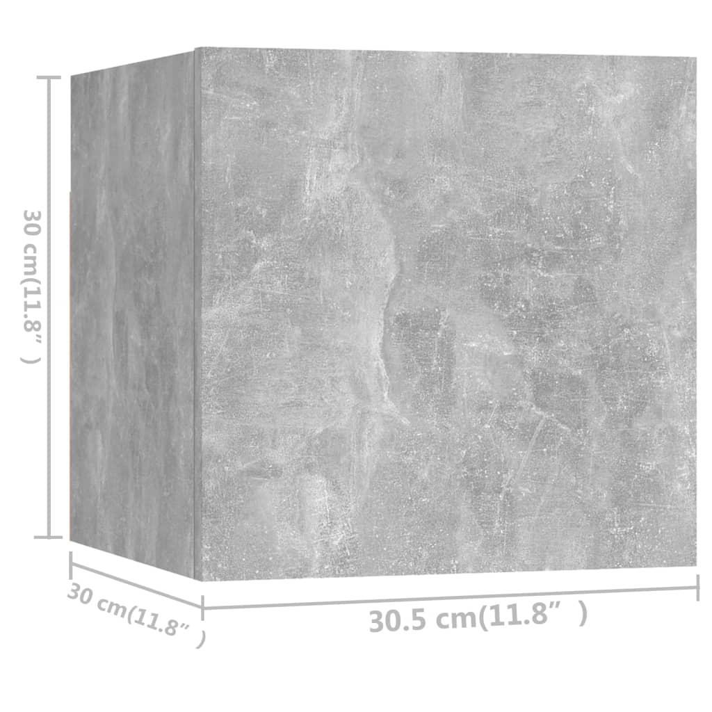vidaXL 9-dijelni set TV ormarića siva boja betona od iverice