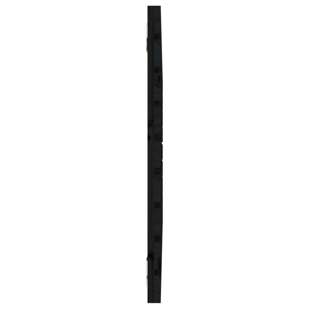 vidaXL Zidno uzglavlje crni 81x3x63 cm od masivne borovine