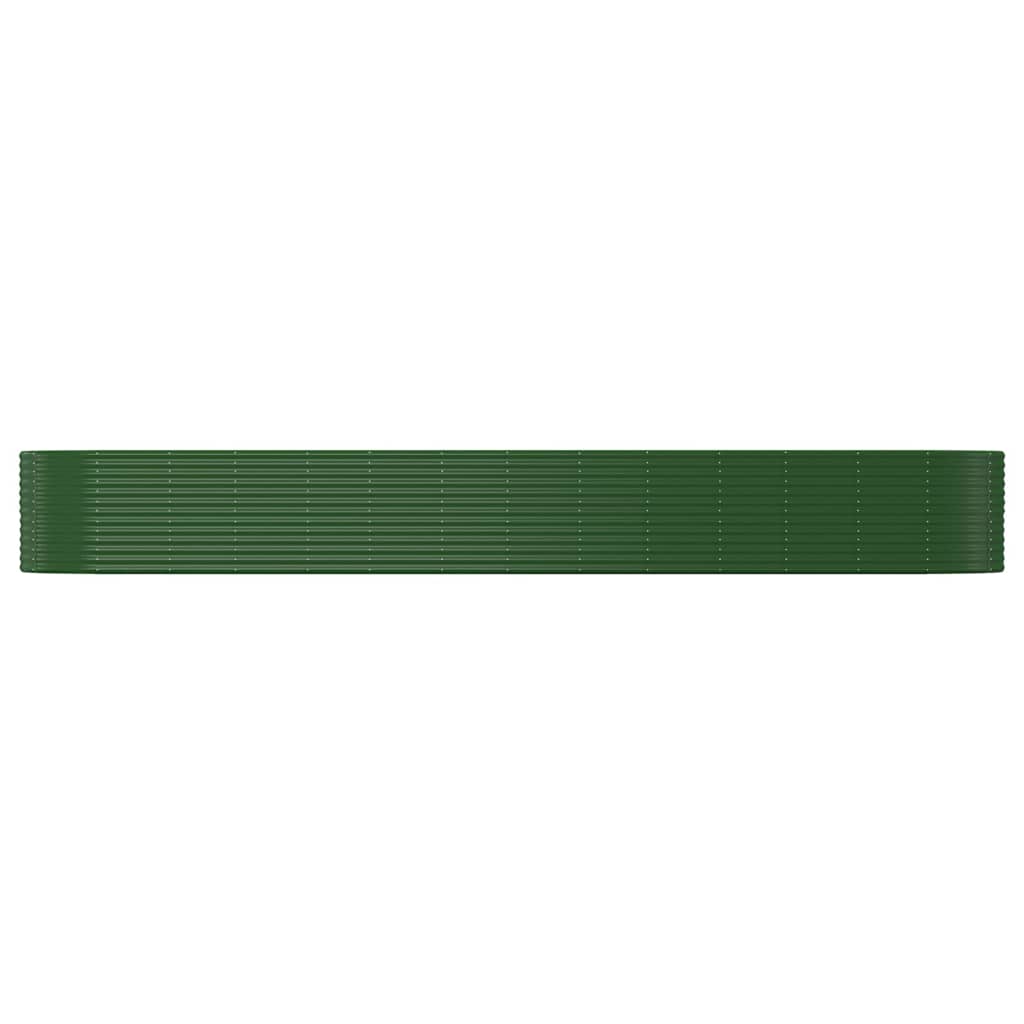 vidaXL Povišena vrtna gredica od čelika 554x100x68 cm zelena