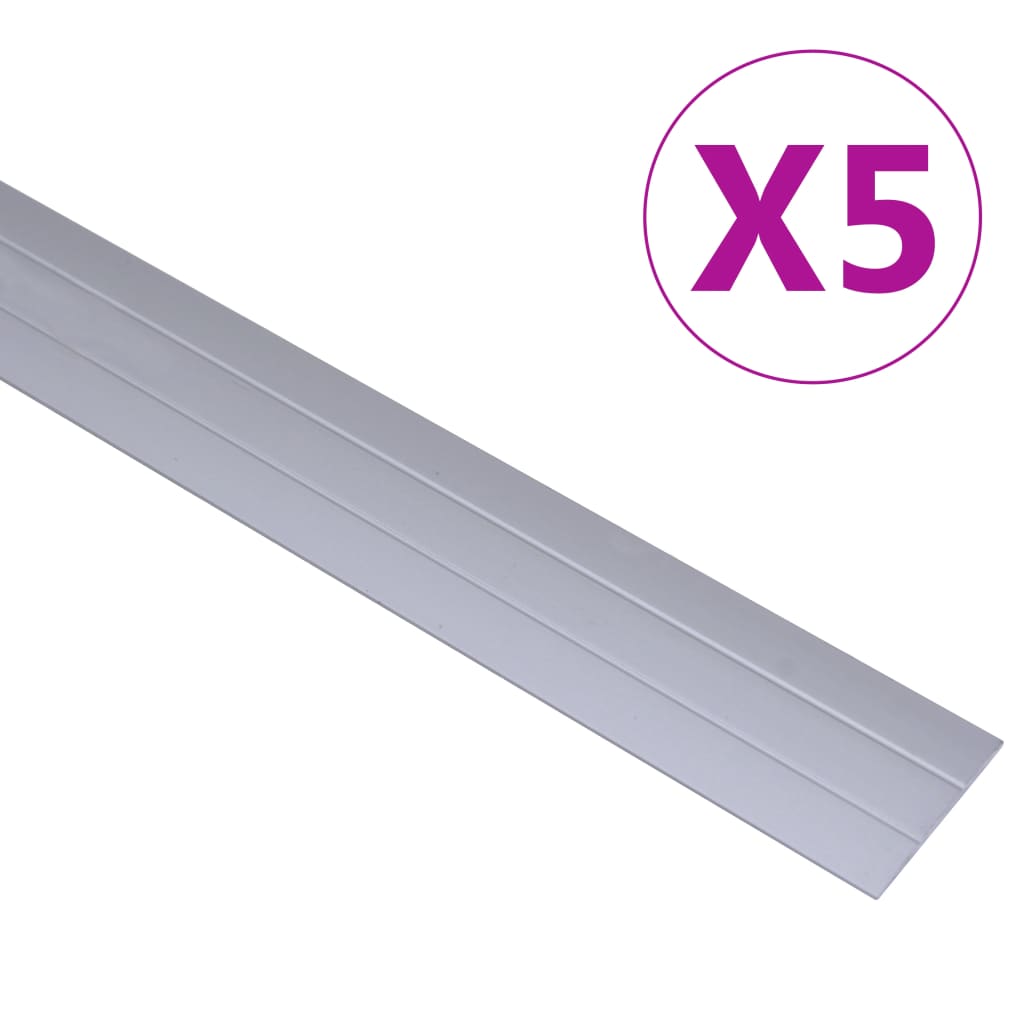 vidaXL Podni profili 5 kom aluminijski 134 cm srebrni