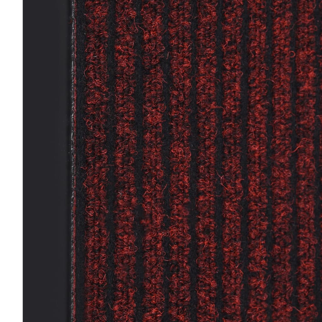 vidaXL Otirač prugasti crveni 40 x 60 cm