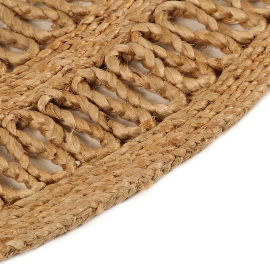 vidaXL Ukrasni ručno pleteni tepih od jute 90 cm okrugli