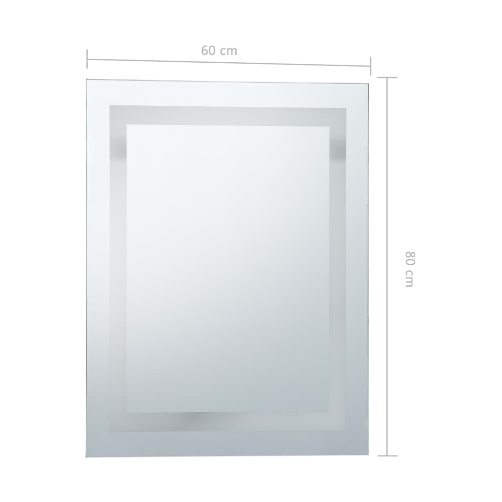 vidaXL Kupaonsko LED ogledalo sa senzorom na dodir 60 x 80 cm