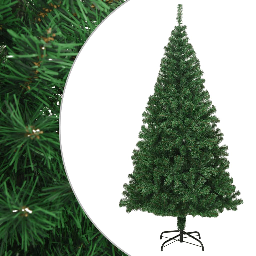 vidaXL Umjetno božićno drvce s gustim granama zeleno 240 cm PVC