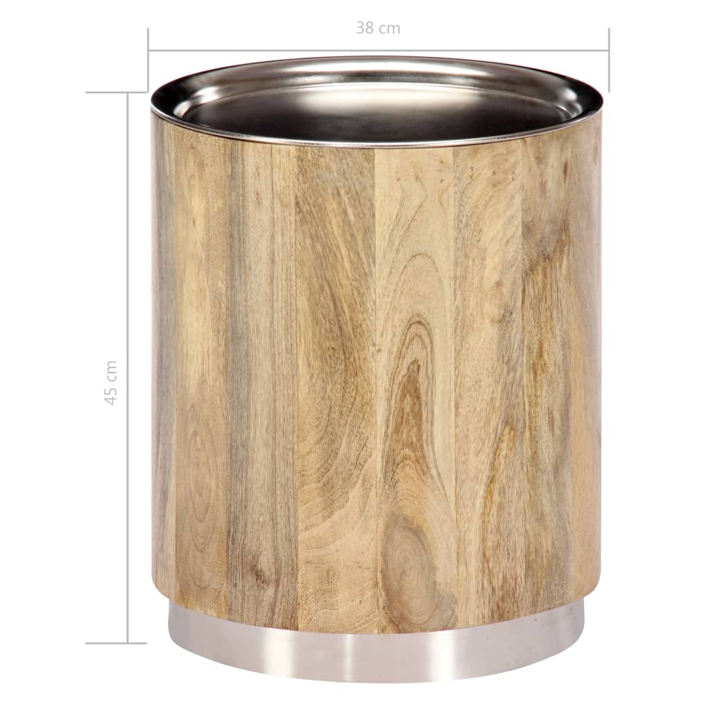vidaXL Stolić za kavu od masivnog drva manga 38 x 45 cm