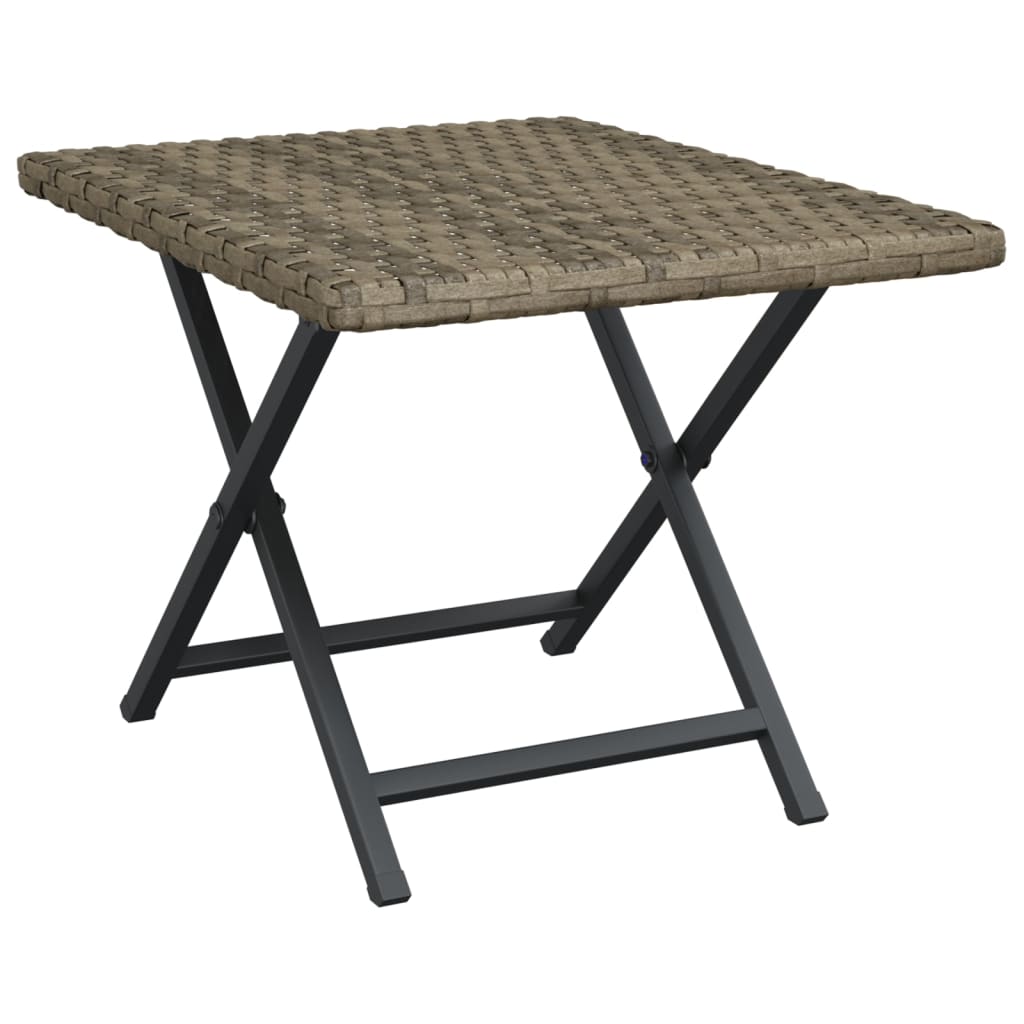 vidaXL Sklopivi stol sivi 45 x 35 x 32 cm od poliratana