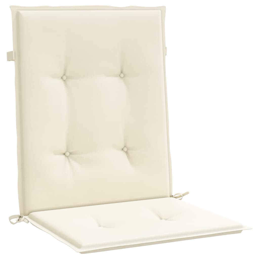 vidaXL Jastuci za vrtne stolice 2 kom krem 100 x 50 x 3 cm od tkanine