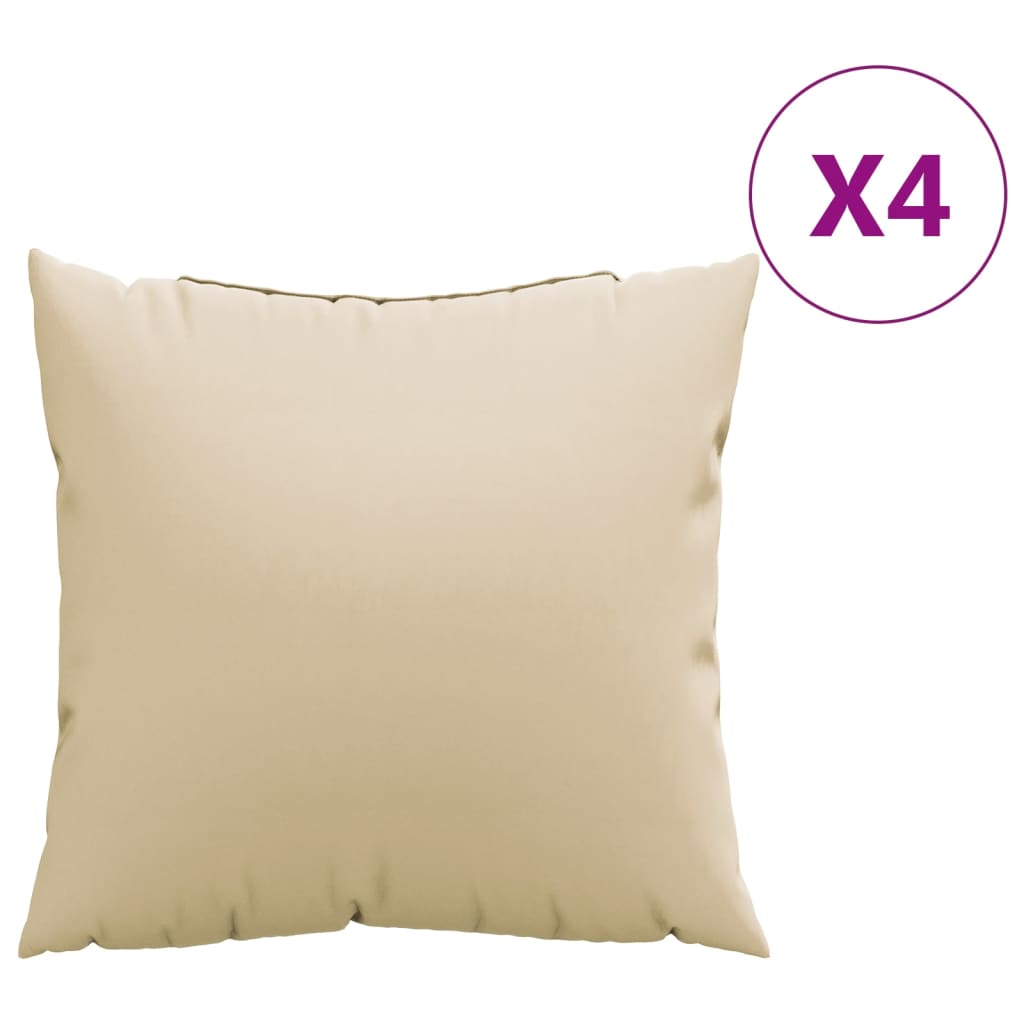 vidaXL Ukrasni jastuci 4 kom bež 50 x 50 cm od tkanine