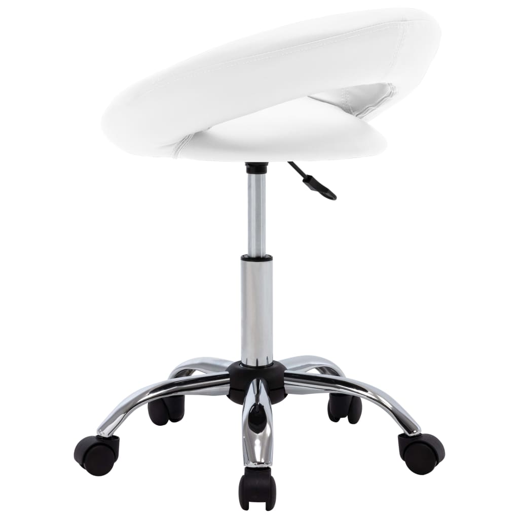 vidaXL Radna stolica s kotačićima od umjetne kože bijela