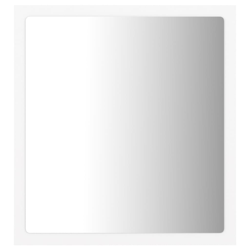 vidaXL LED kupaonsko ogledalo bijelo 40 x 8,5 x 37 cm akrilno