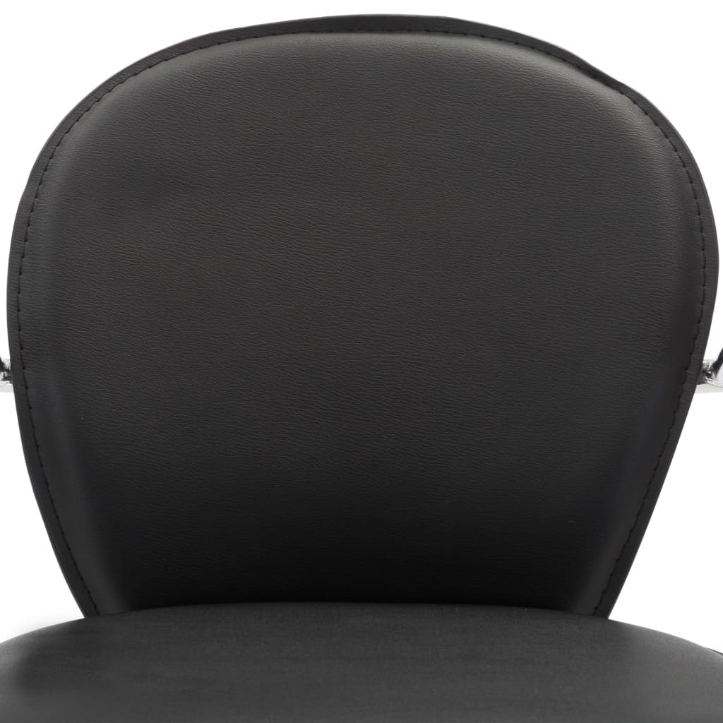 vidaXL Barski stolci s naslonom za ruke 2 kom crni od umjetne kože