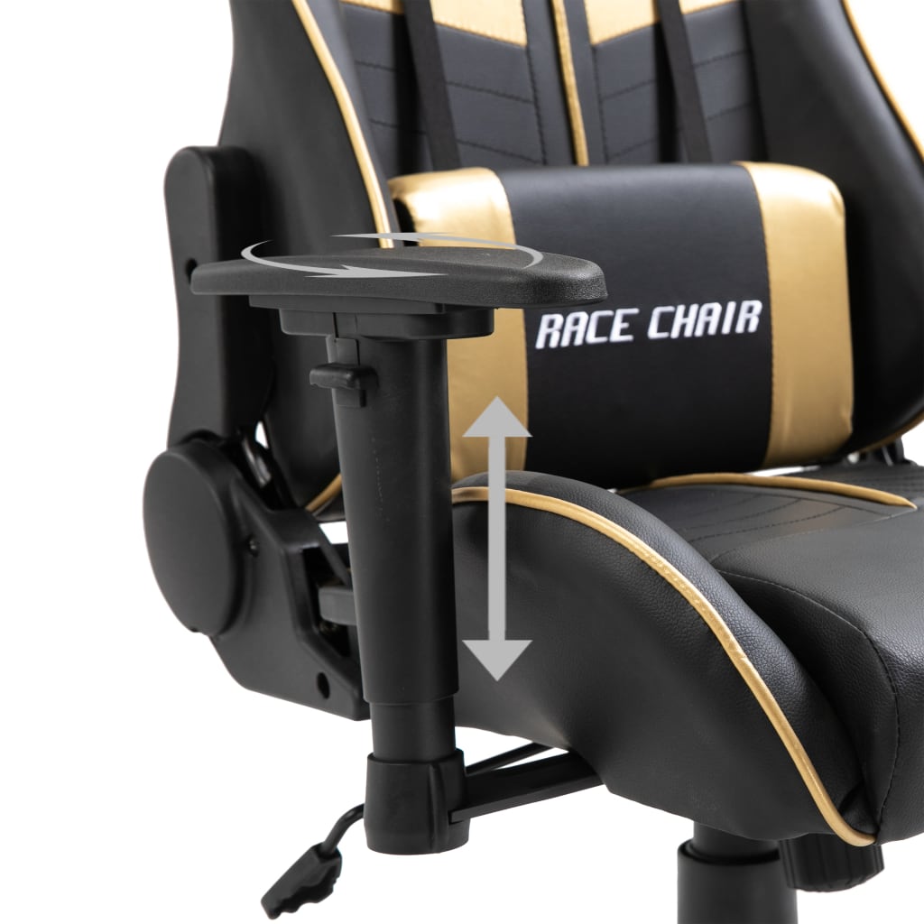 vidaXL Igraća stolica od umjetne kože zlatna