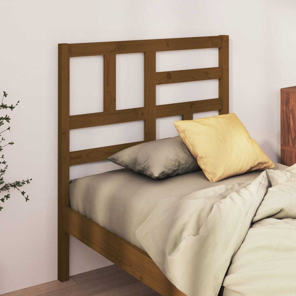 vidaXL Uzglavlje za krevet boja meda 81 x 4 x 104 cm masivna borovina