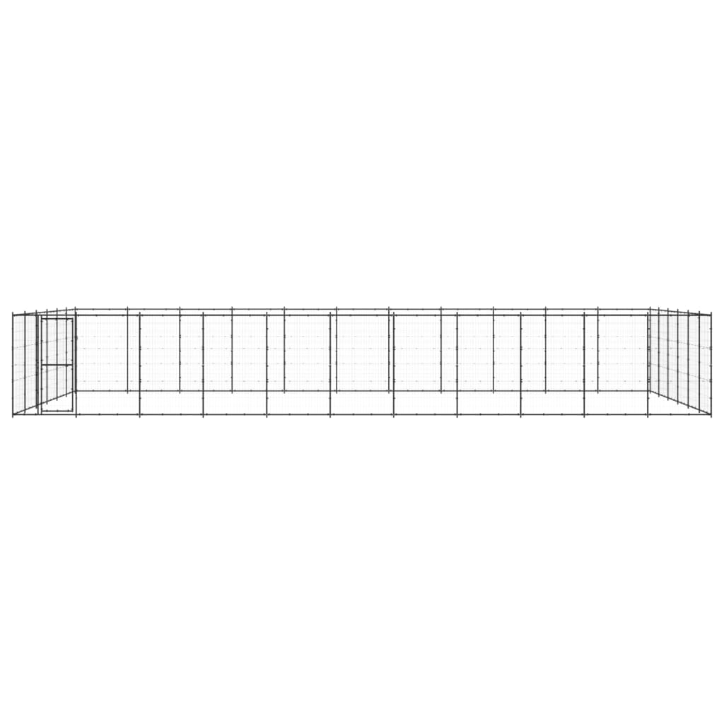 vidaXL Vanjski kavez za pse čelični 79,86 m²