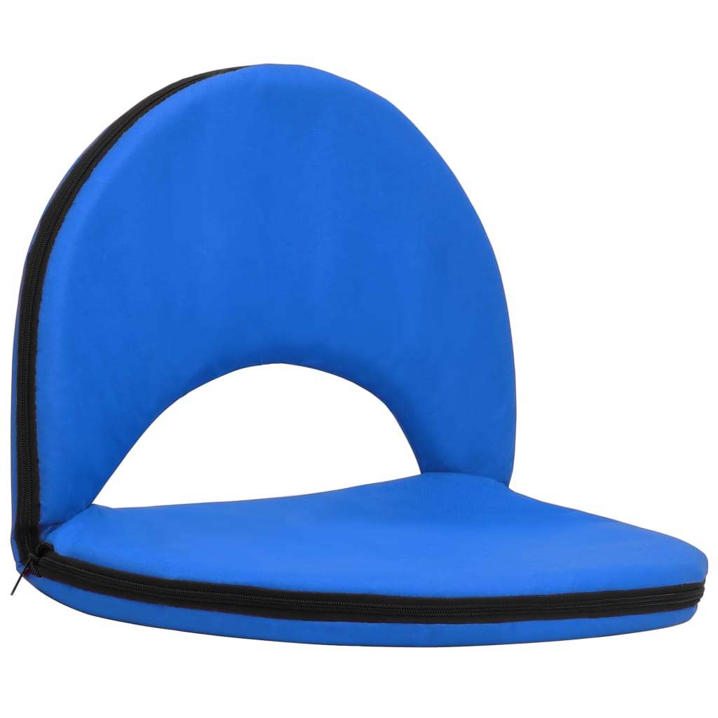 vidaXL Sklopive podne stolice 2 kom plave od čelika i tkanine
