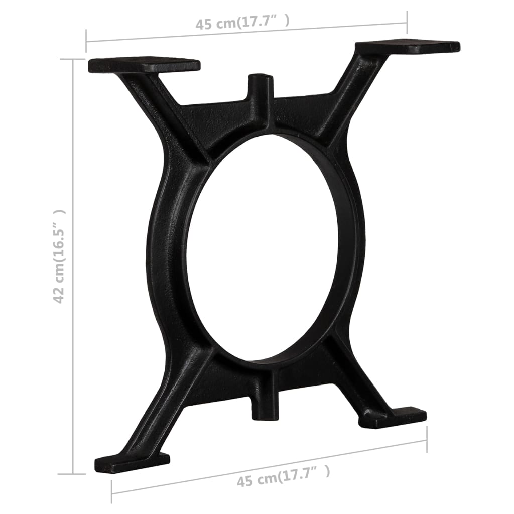 vidaXL Noge za stolić za kavu 2 kom u obliku slova O lijevano željezo