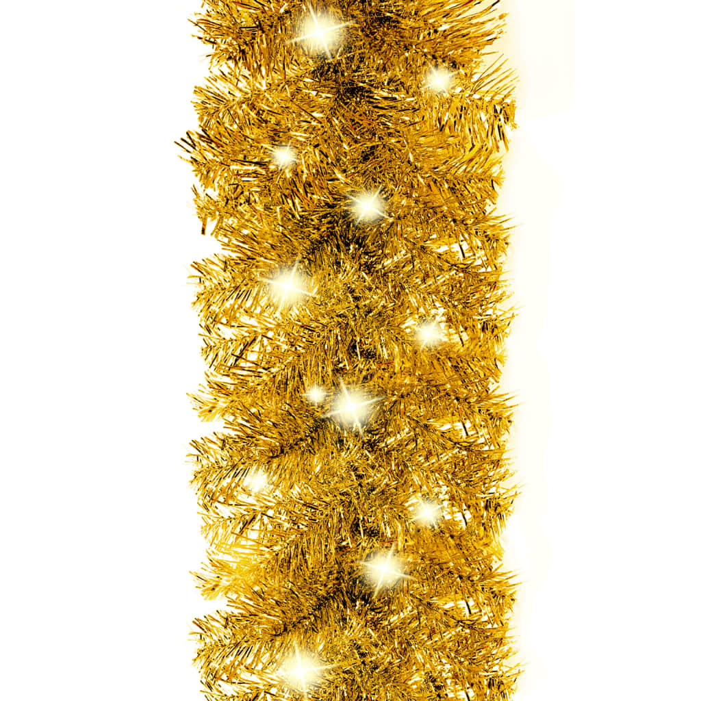 vidaXL Božićna girlanda s LED svjetlima 10 m zlatna