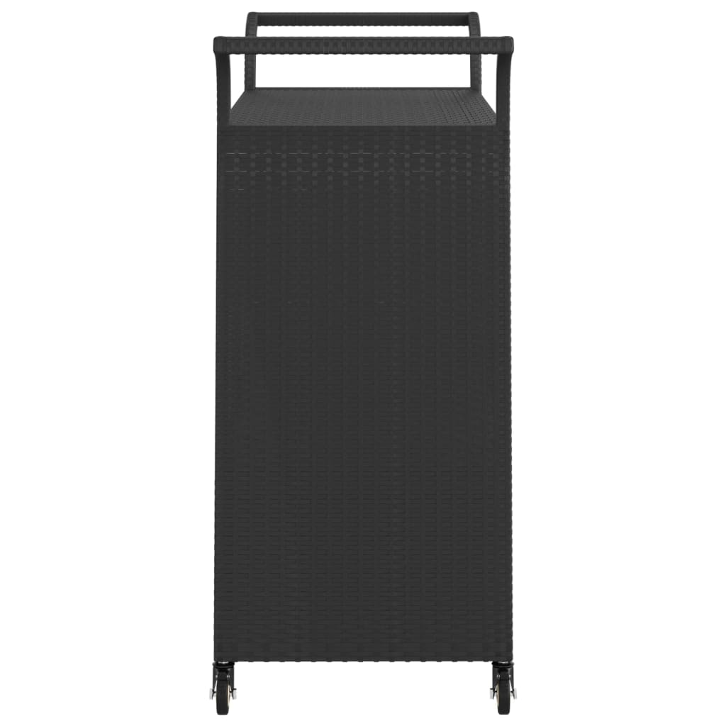vidaXL Barska kolica s ladicom crna 100 x 45 x 97 cm od poliratana
