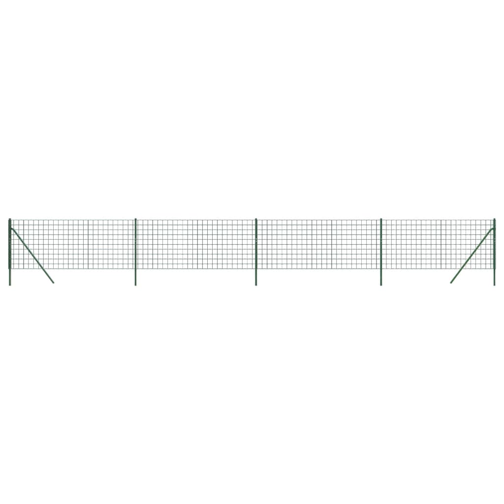 vidaXL Ograda od žičane mreže zelena 1 x 10 m od pocinčanog čelika