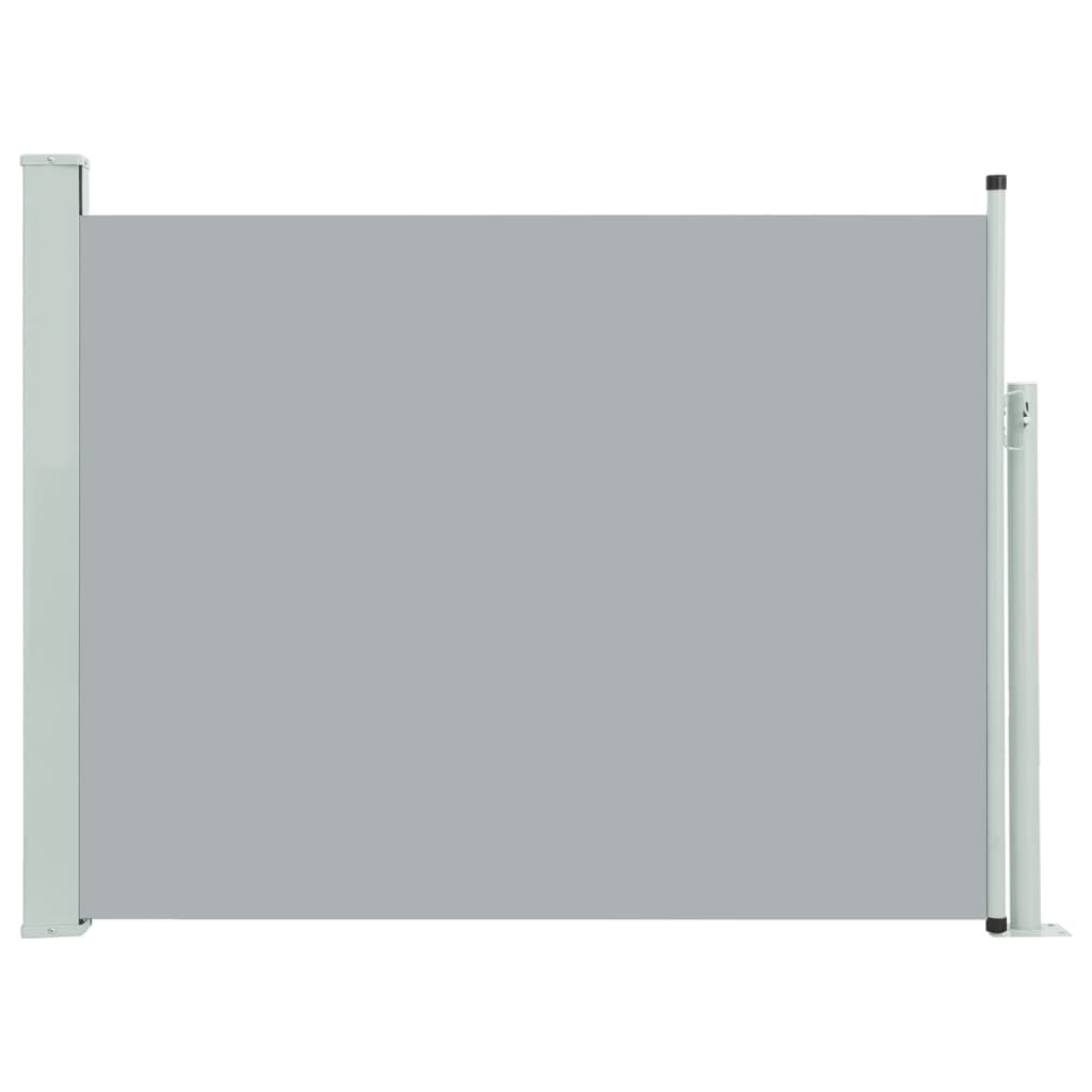 vidaXL Uvlačiva bočna tenda za terasu 140 x 500 cm siva