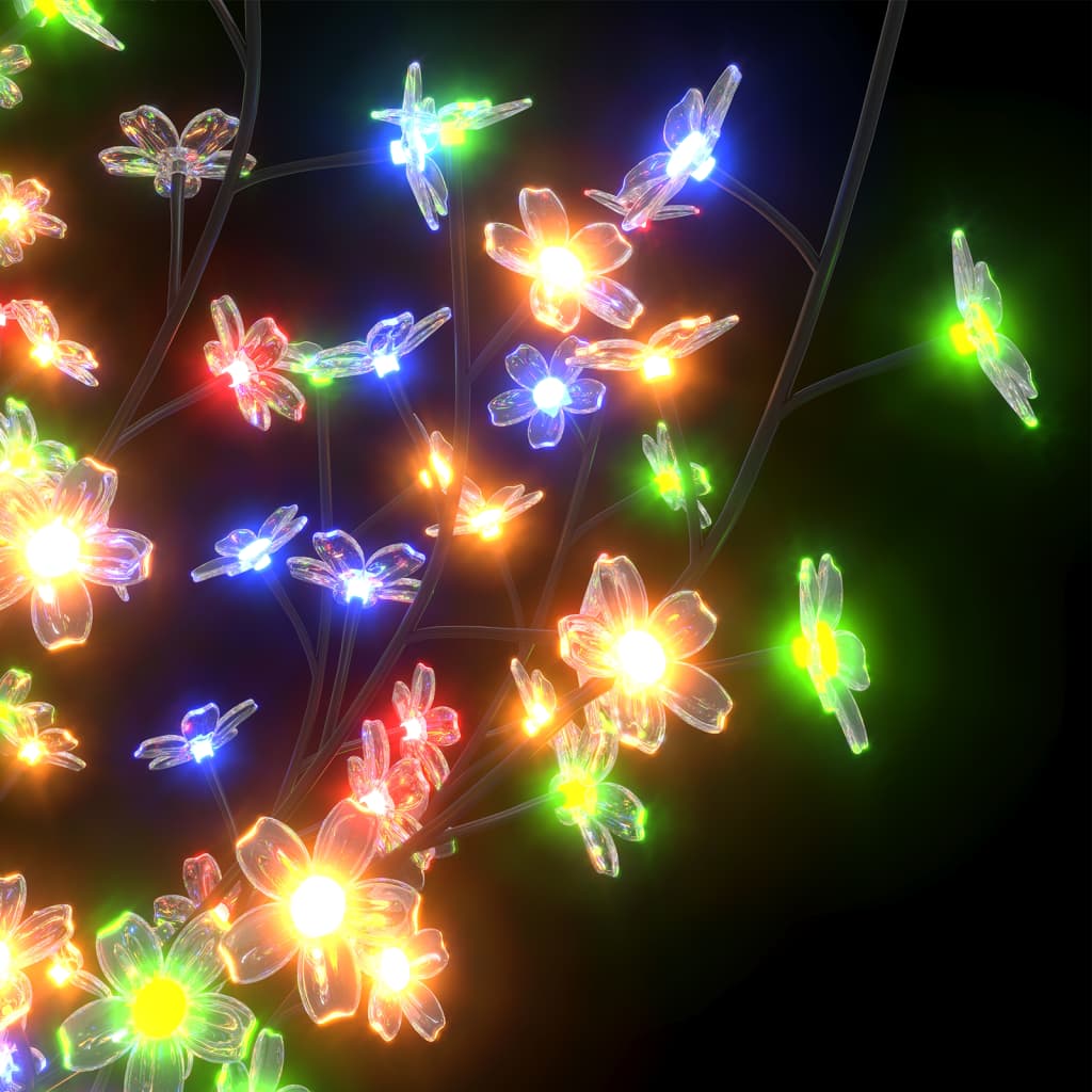 vidaXL Božićno drvce 1200 LED šarenih žarulja cvijet trešnje 400 cm
