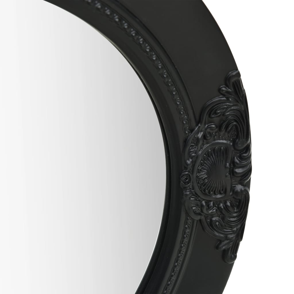 vidaXL Zidno ogledalo u baroknom stilu 50 cm crno