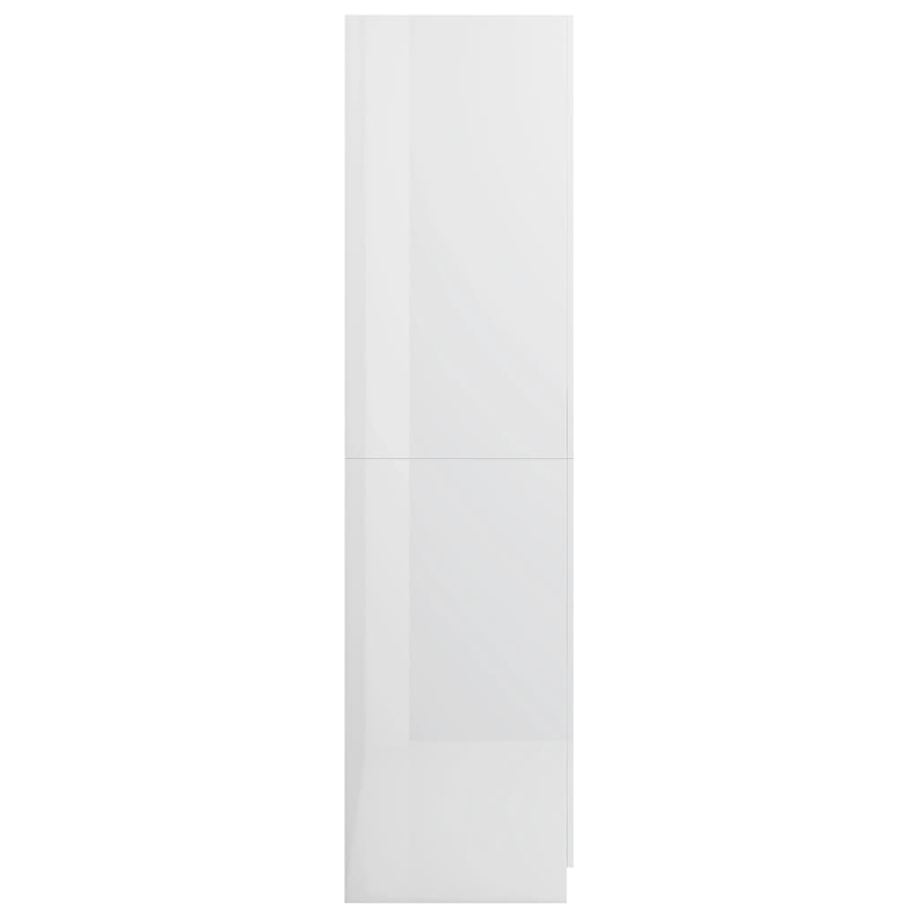 vidaXL Ormar visoki sjaj bijeli 80 x 52 x 180 cm od konstruiranog drva