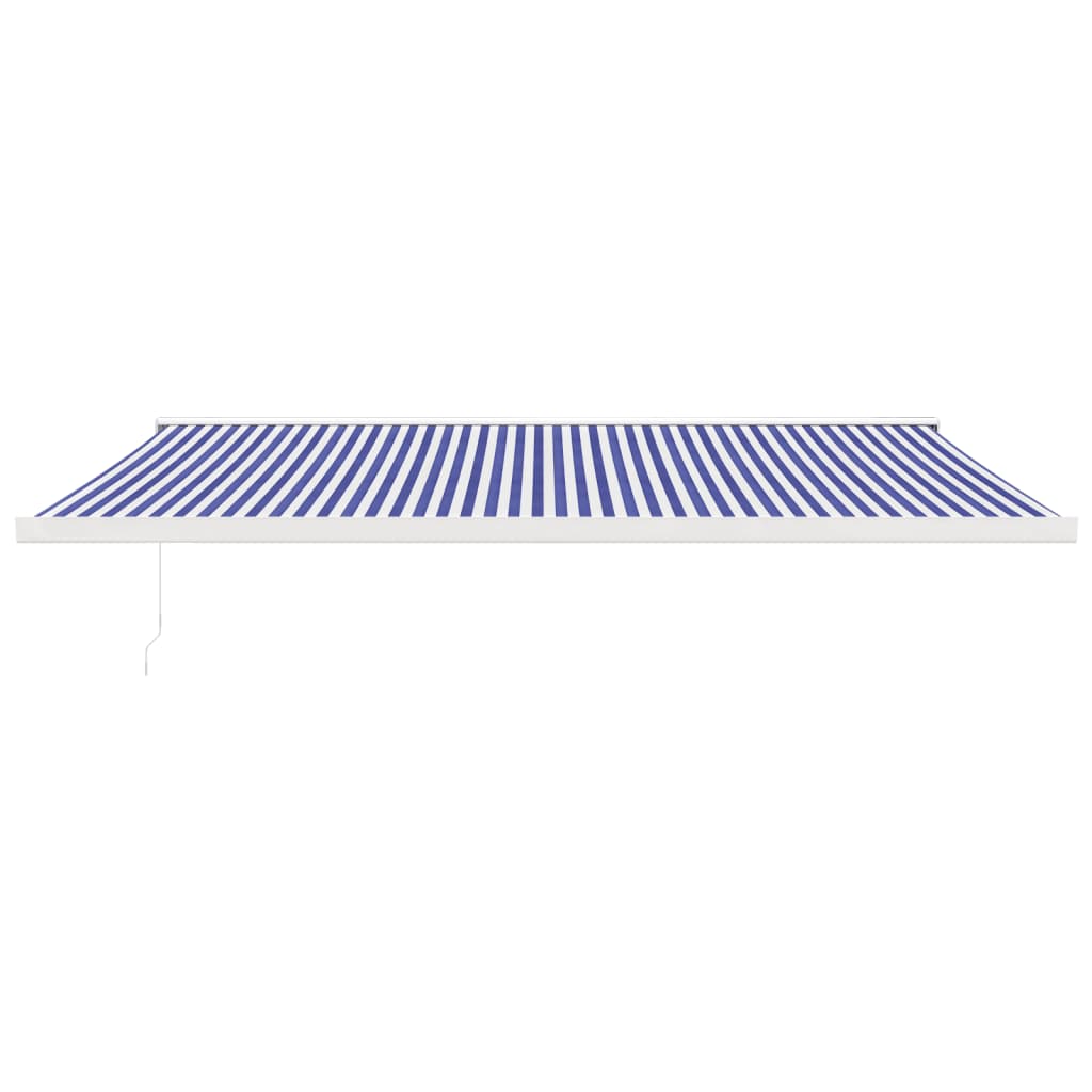 vidaXL Tenda na uvlačenje plavo-bijela 5 x 3 m od tkanine i aluminija