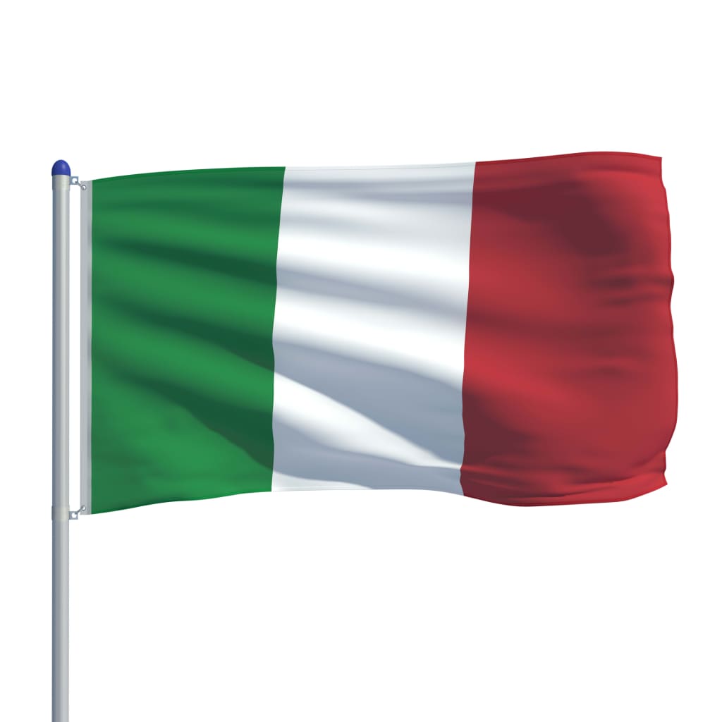 vidaXL Talijanska zastava s aluminijskim stupom 6 m