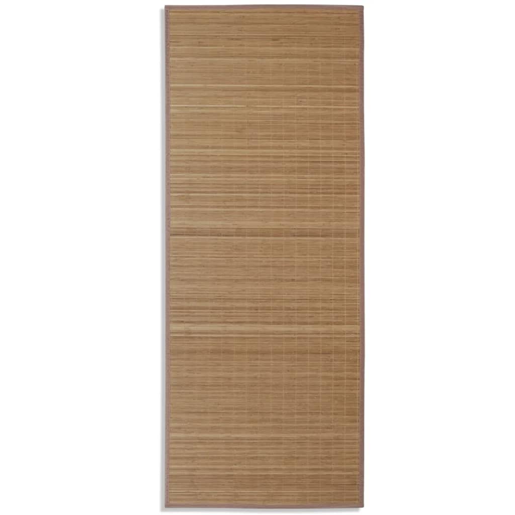 Pravokutni tepih od smeđeg bambusa 80 x 200 cm