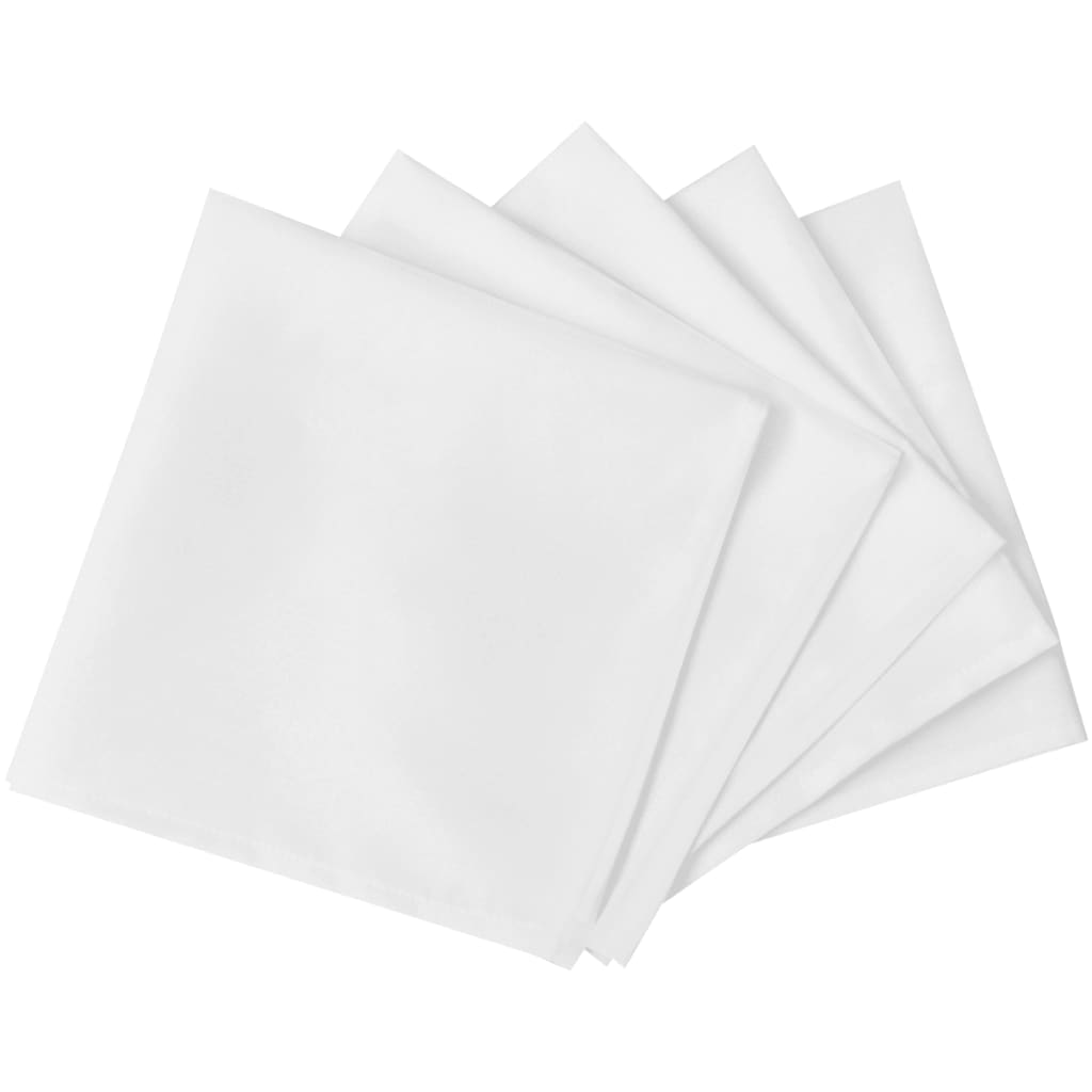 50 Bijelih Platnenih Ubrusa 50 x 50 cm