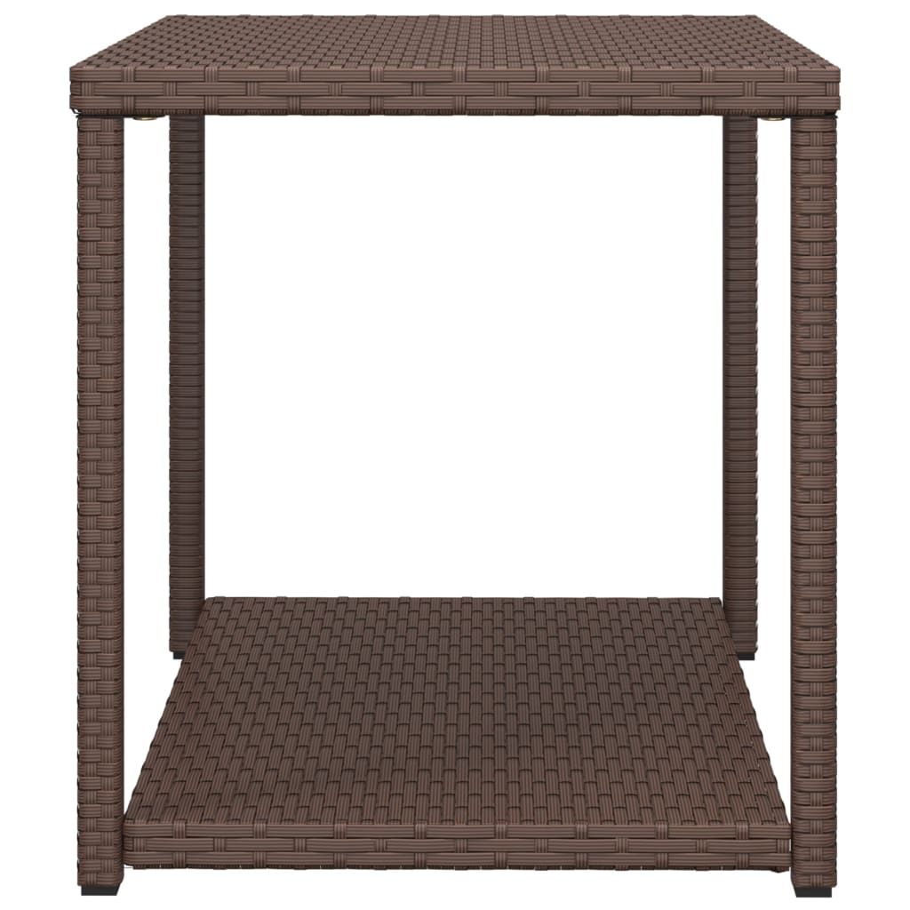 vidaXL Bočni stolić smeđi 55 x 45 x 49 cm od poliratana