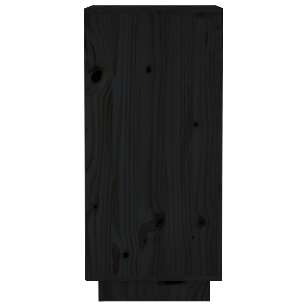 vidaXL Komode 2 kom crne 31,5 x 34 x 75 cm od masivne borovine