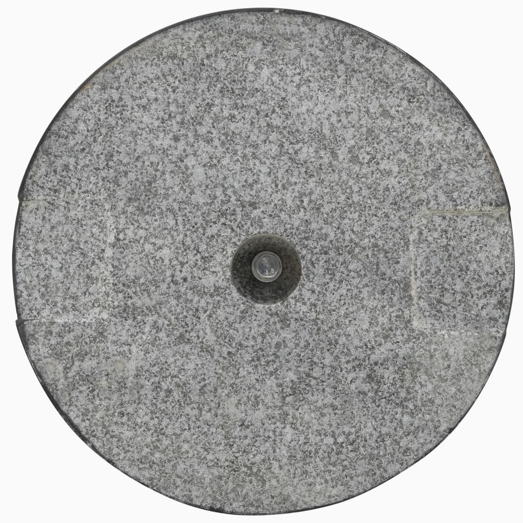 vidaXL Stalak za suncobran od granita 20 kg okrugli crni