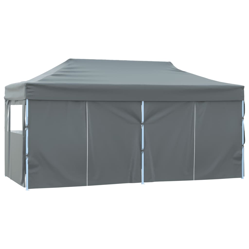 vidaXL Profesionalni sklopivi šator za zabave 3 x 6 m čelični antracit