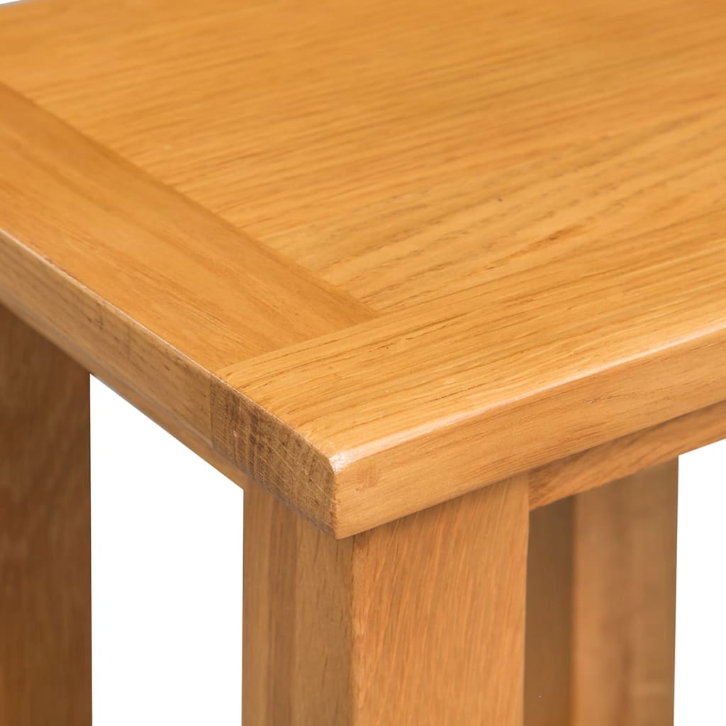 vidaXL Bočni stol od masivne hrastovine 27 x 24 x 37 cm