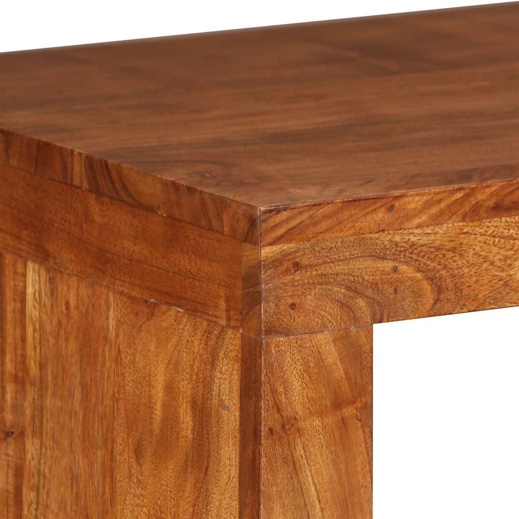 vidaXL Konzolni stol masivno drvo s premazom boje meda 110x40x76 cm
