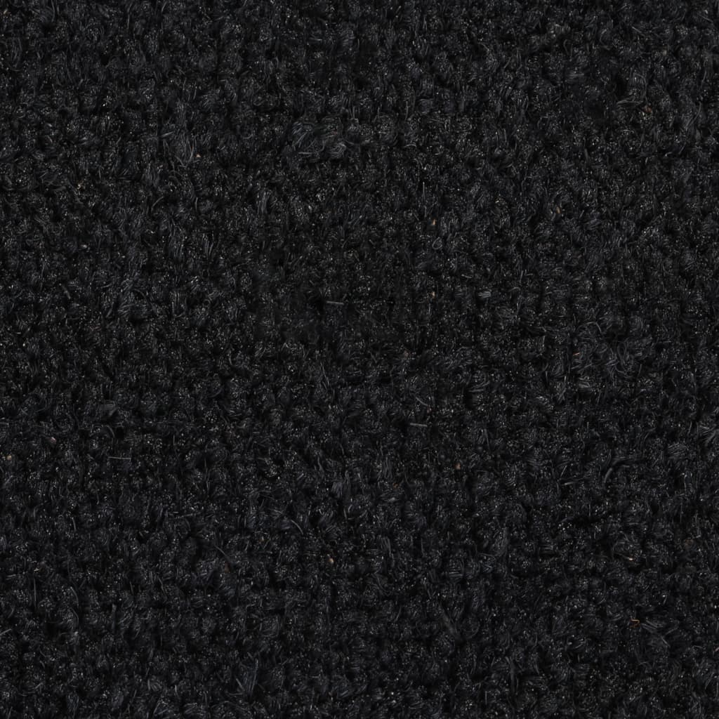 vidaXL Otirač crni 65 x 100 cm čupavi od kokosovih vlakana
