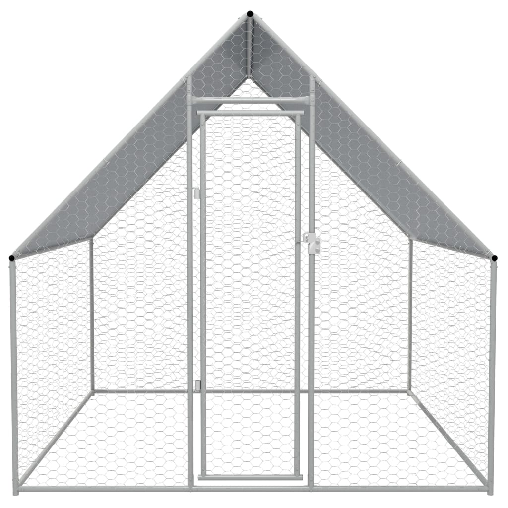 vidaXL Vanjski kavez za kokoši od pocinčanog čelika 2 x 2 x 1,92 m