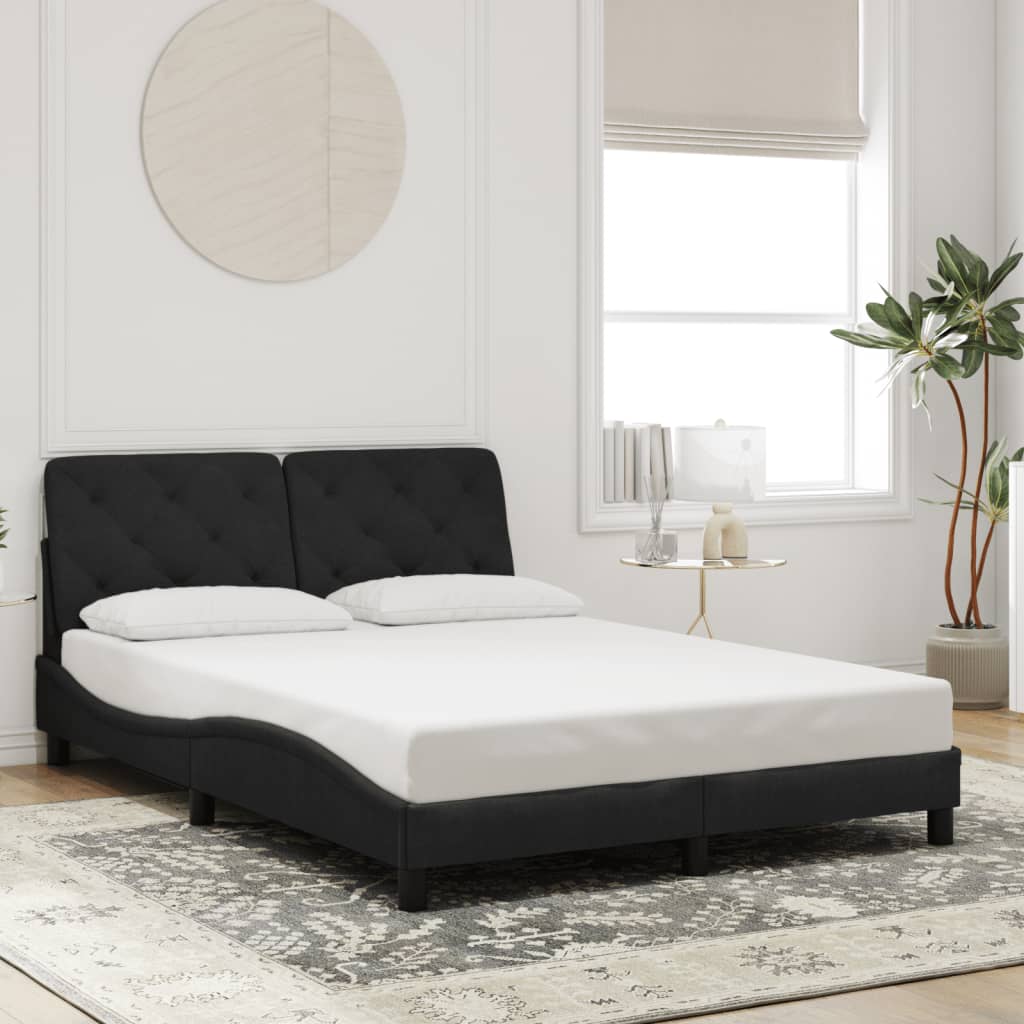 vidaXL Okvir kreveta s LED svjetlima crni 120 x 200 cm baršunasti