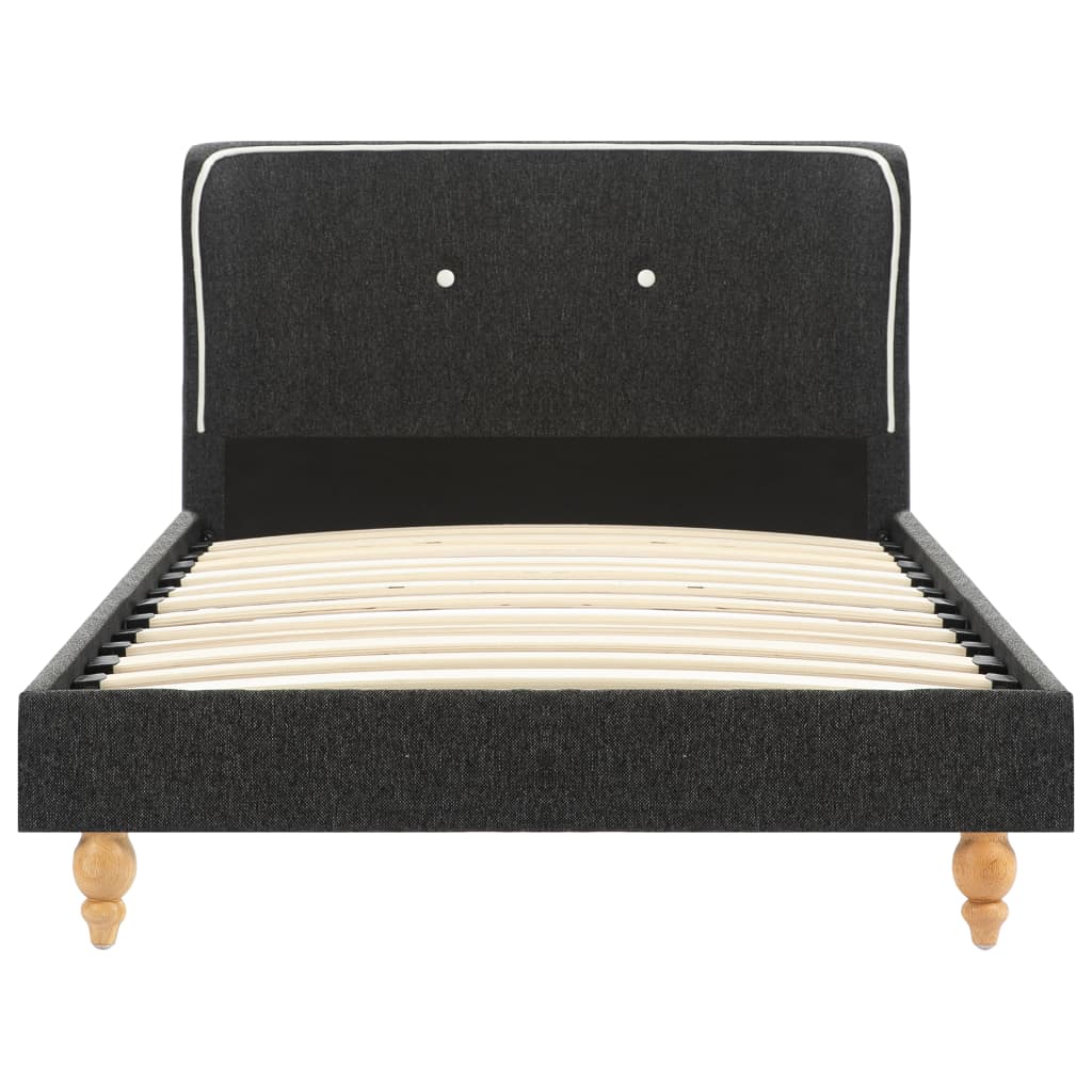 vidaXL Okvir za krevet od jute tamnosivi 90 x 200 cm