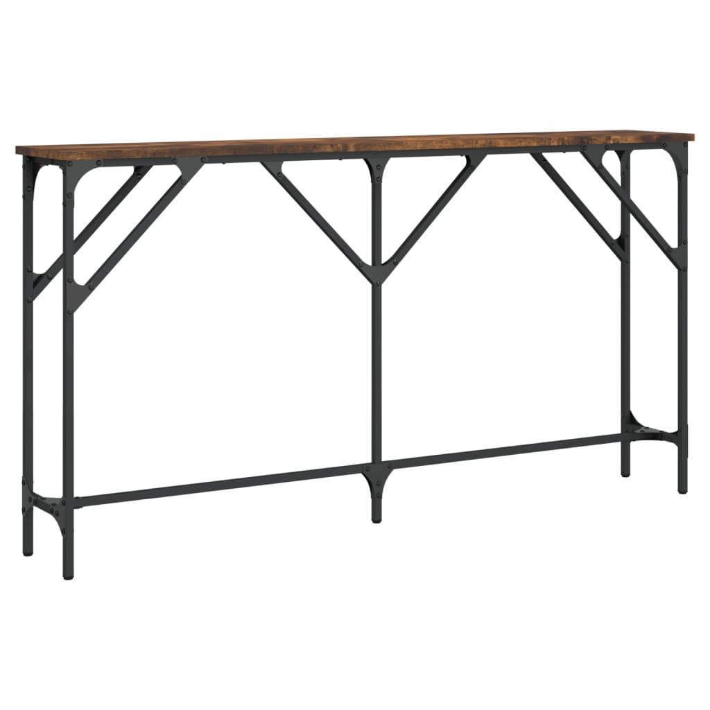 vidaXL Konzolni stol boja hrasta 140x23x75 cm od konstruiranog drva