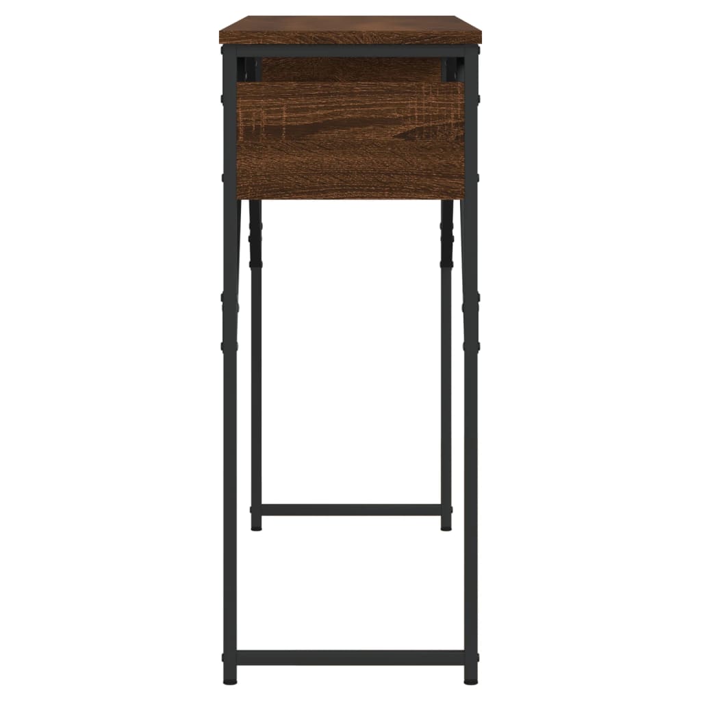 vidaXL Konzolni stol s policama boja smeđeg hrasta 105x30x75 cm