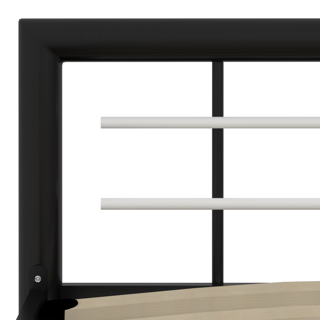 vidaXL Okvir za krevet crno-bijeli metalni 140 x 200 cm